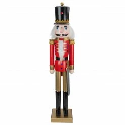 Northlight 36" Red And Gold Christmas Soldier Nutcracker With Sword