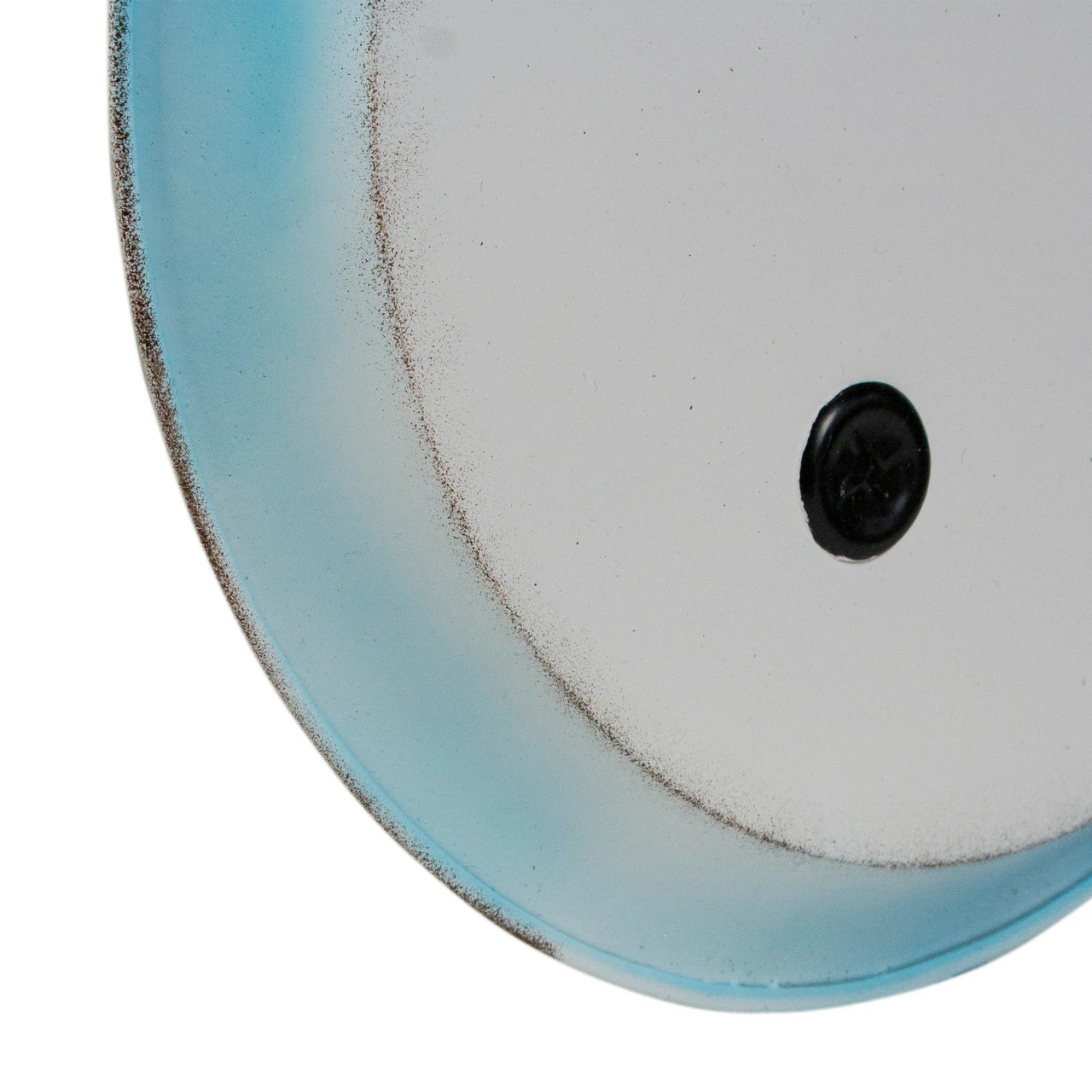 Northlight 36" White And Blue Metal Snowman With Wreath Christmas Floor Decoration - Image 4