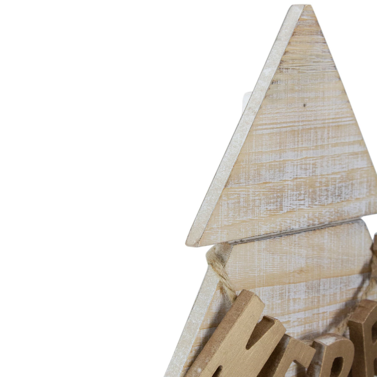 Northlight 23" Gold And Red Merry And Bright Wooden Christmas Tree Decoration - Image 4