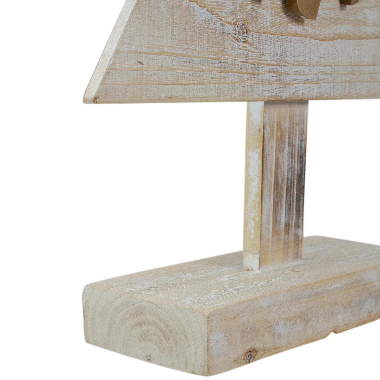 Northlight 23" Gold And Red Merry And Bright Wooden Christmas Tree Decoration - Image 5