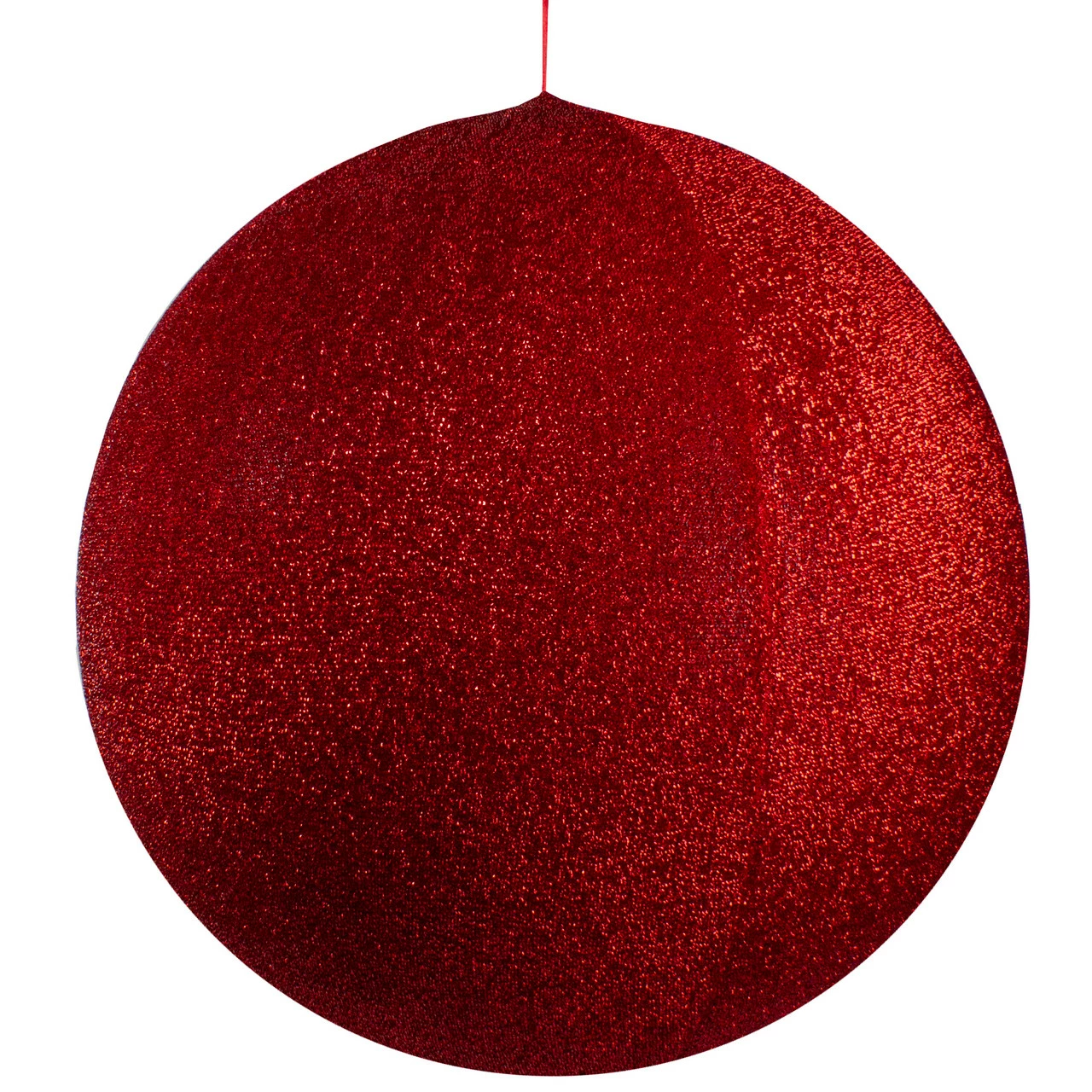 Northlight 23.5" Red Tinsel Inflatable Commercial Christmas Ball Outdoor Ornament