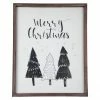 Northlight 19.5" Merry Christmas With Holiday Trees Wall Sign