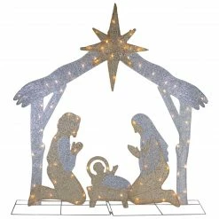 Northlight 44" LED Lighted Holy Family Nativity Scene Outdoor Christmas Decoration