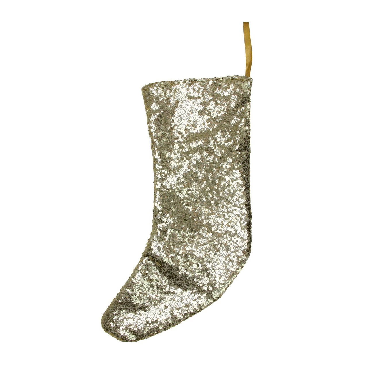 Northlight 17.5" Gray And White Sequins Accented Christmas Stocking - Image 2