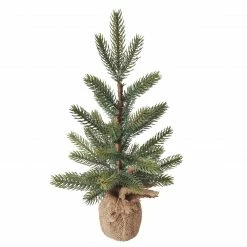 Northlight 14" Pine Tree In Natural Jute Base Christmas Decoration