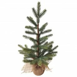 Northlight 19" Pine Tree In Natural Jute Base Christmas Decoration