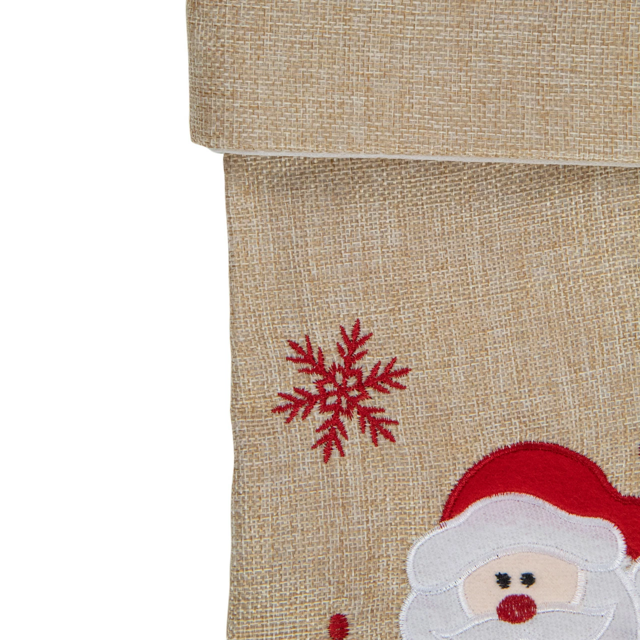 Northlight 19" Burlap Standing Santa With Present Bag Christmas Stocking 4 Northlight 19" Burlap Standing Santa With Present Bag Christmas Stocking - Image 4