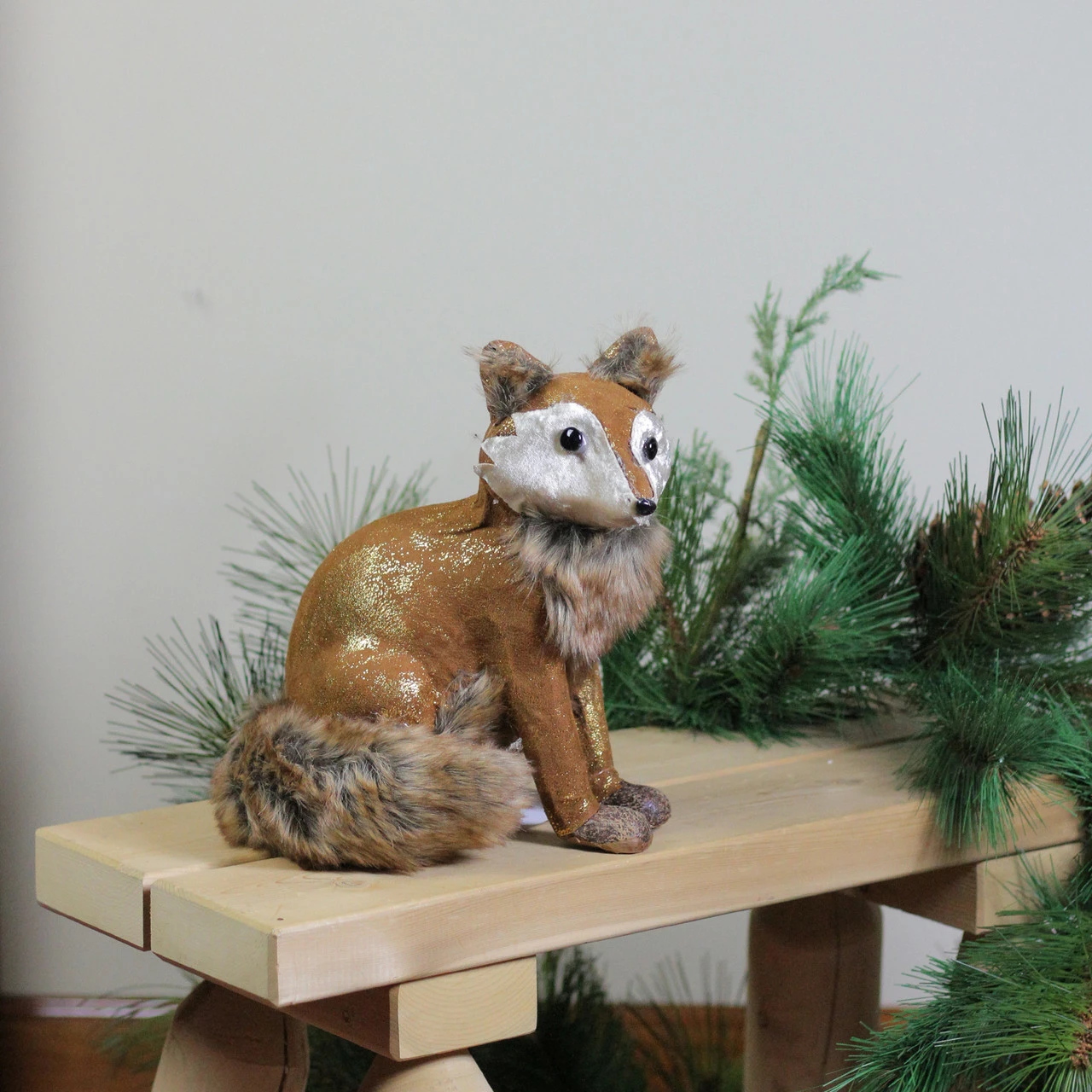 Northlight 10.25" Plush Brown Sitting Fox Figure Animal Decoration - Image 3