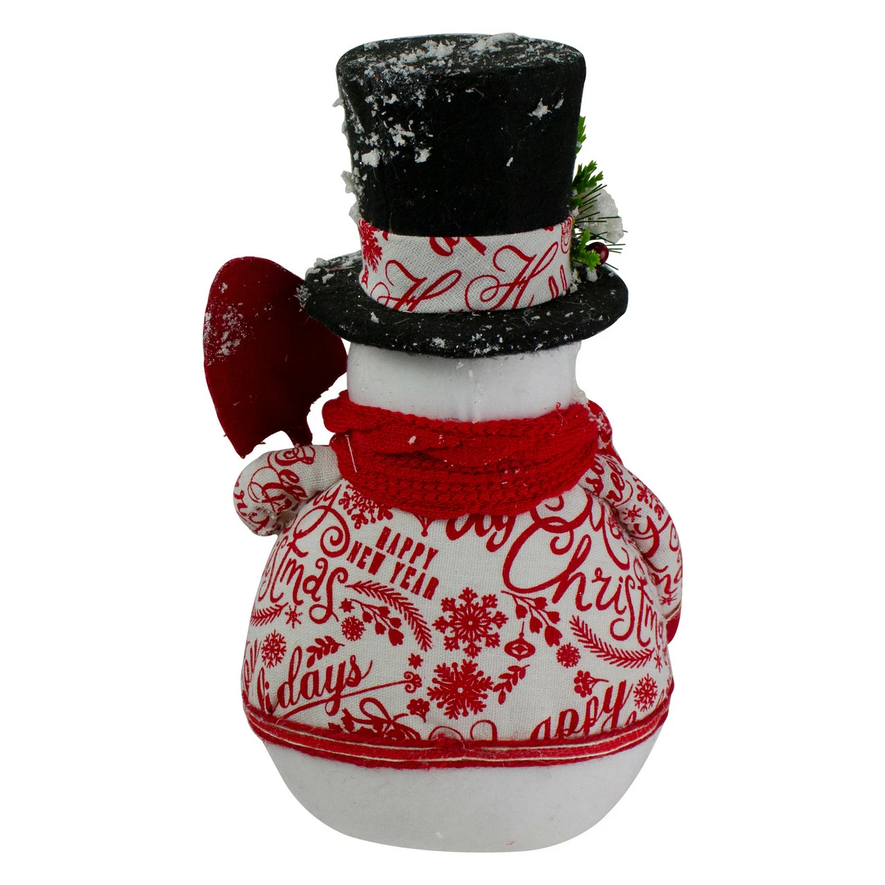 Northlight 12.5" White And Red Standing Snowman With Shovel Table Top Christmas Decoration - Image 5