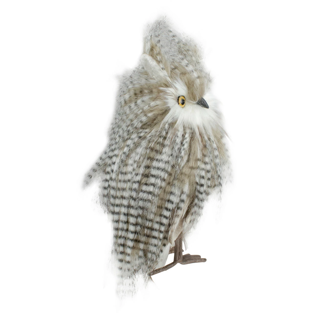 Northlight 12" Standing White And Gray Owl Table Top Christmas Figure - Image 3