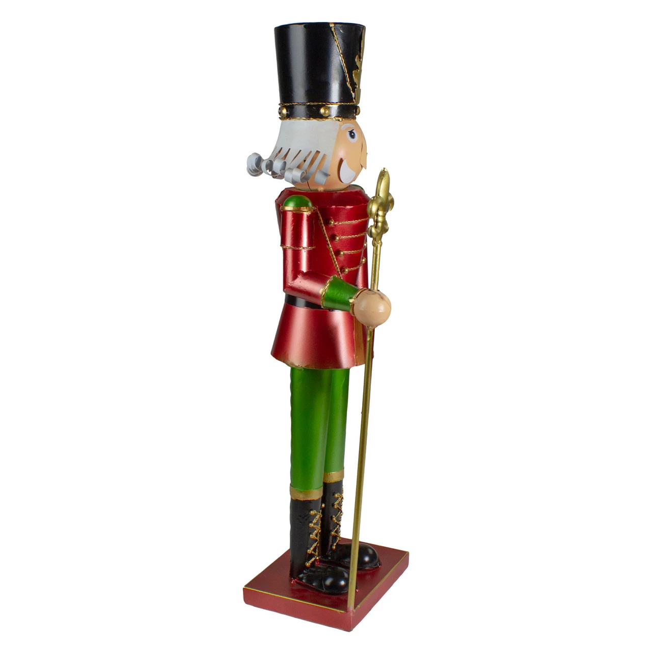 Northlight 23.75" Red And Green Metal Nutcracker Soldier Christmas Decoration - Image 3