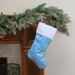 Northlight 21" Blue And White Glitter Snowflake Christmas Stocking 6 Northlight 21" Blue And White Glitter Snowflake Christmas Stocking -Northlight Shop northlight l85485 4 86558.1588349690