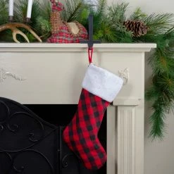 Northlight 20" Red And Black Buffalo Plaid Christmas Stocking With Faux Fur Cuff 5 Northlight 20" Red And Black Buffalo Plaid Christmas Stocking With Faux Fur Cuff -Northlight Shop northlight lt90734 5 53392.1600996803
