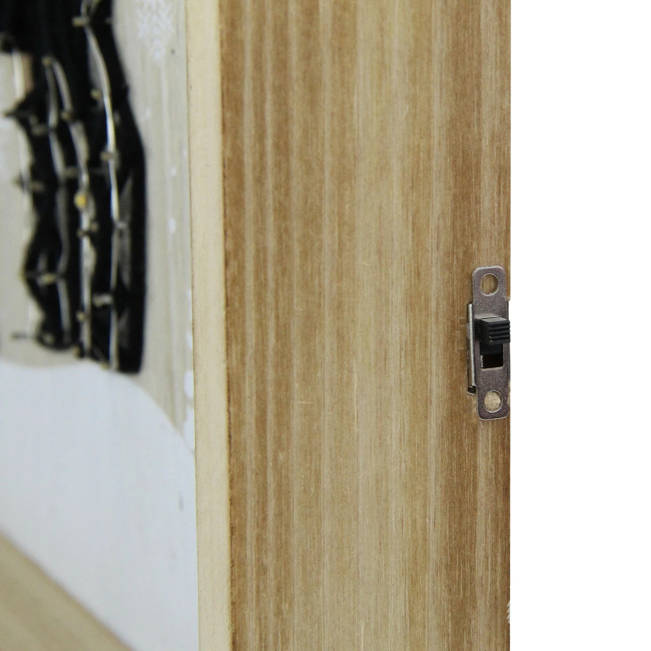 Northlight 16" Wooden Moose With Snowflakes And Trees Lighted Christmas Box - Image 3