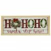 Northlight 19.75" LED Lighted Plaid 'Ho Ho Ho' Wooden Christmas Wall Sign