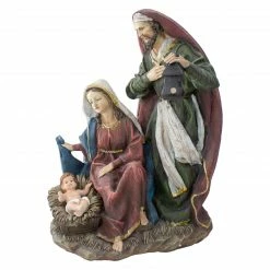 Northlight 14" Green And Brown Silent Night Holy Family Nativity Christmas Figurine