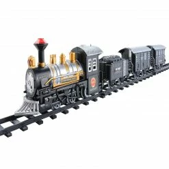 Northlight 14pc Black Battery Operated Lighted And Animated Classic Train Set
