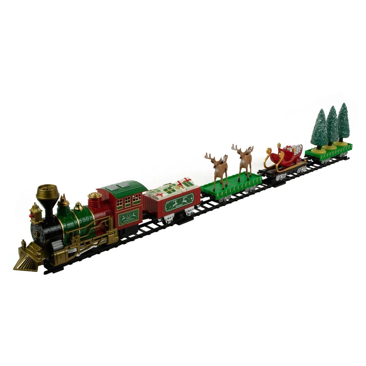 Northlight 22pc Battery Operated Lighted And Animated Christmas Train Set With Working Smokestack - Image 2