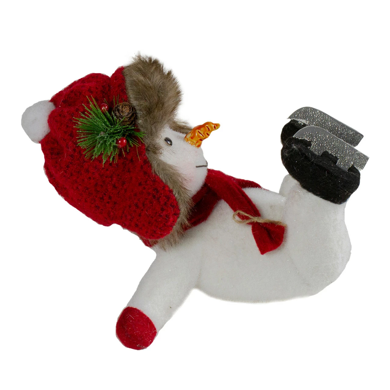 Northlight 10" Fallen Ice Skating Snowman Christmas Figure - Image 6