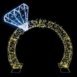 Northlight 5ft Lighted Commercial Grade LED Diamond Ring Outdoor Display Decoration