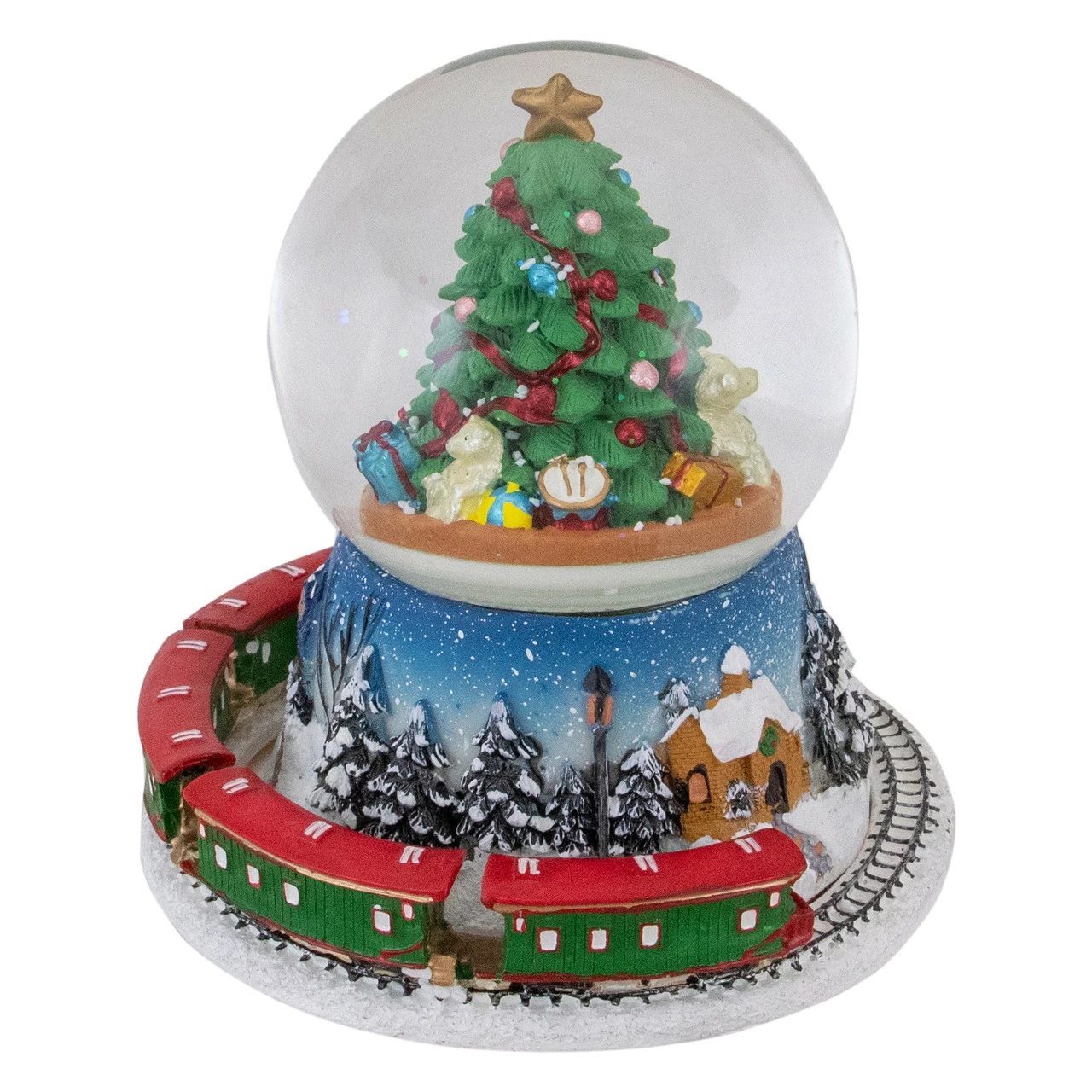 Northlight 6.25" Rotating Train And Christmas Tree Musical Animated Snow Globe 4 Northlight 6.25" Rotating Train And Christmas Tree Musical Animated Snow Globe - Image 4