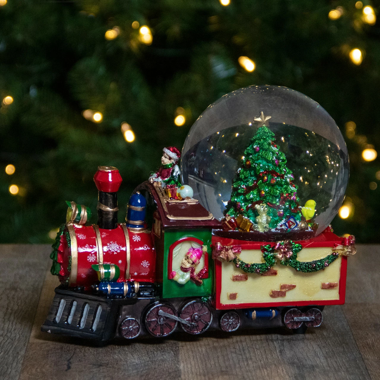 Northlight 8 Christmas Train With Tree Musical Snow Globe Tabletop Decoration - Image 2