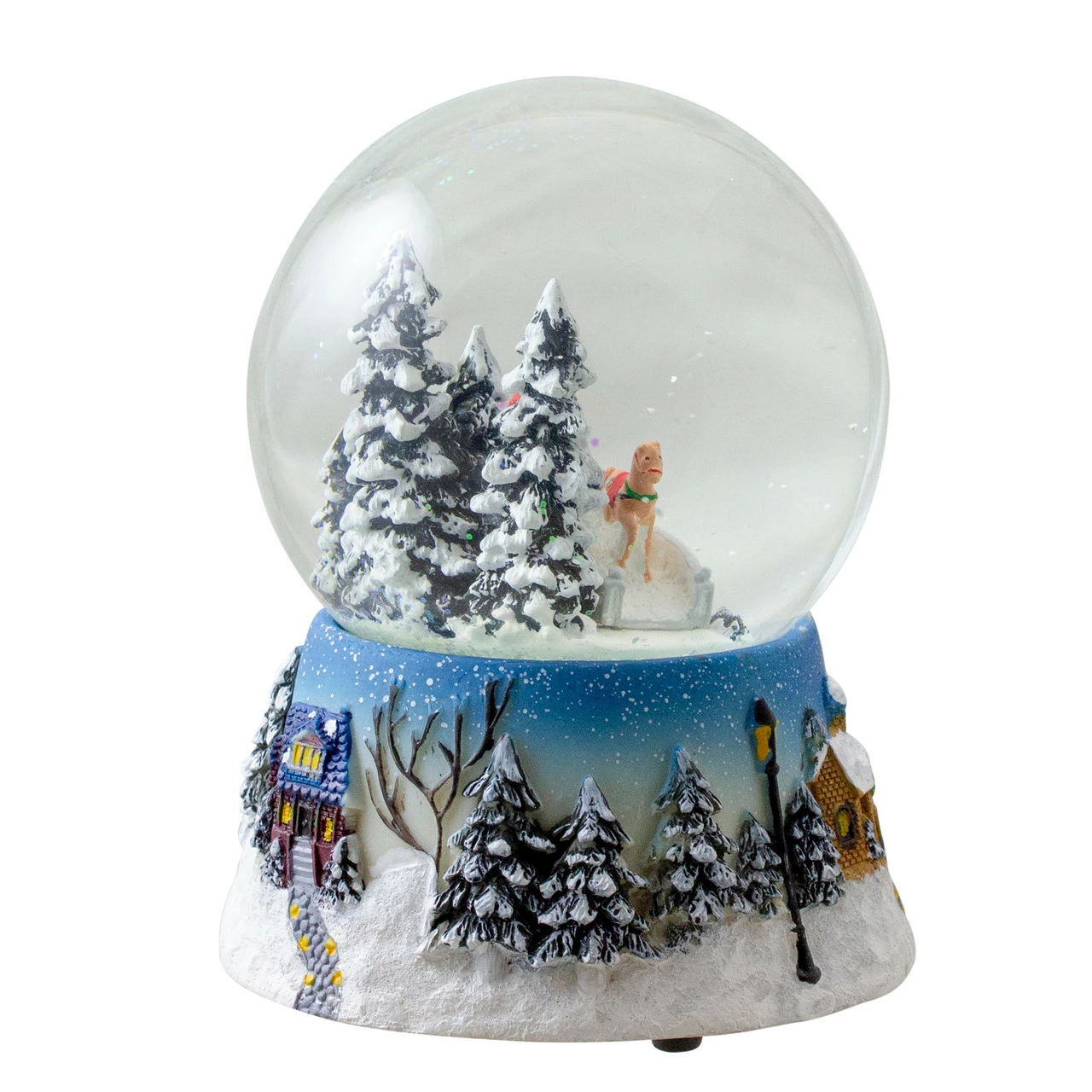 Northlight 5.75" Winter Forest Sleigh Ride Musical Christmas Snow Globe 4 Northlight 5.75" Winter Forest Sleigh Ride Musical Christmas Snow Globe - Image 4