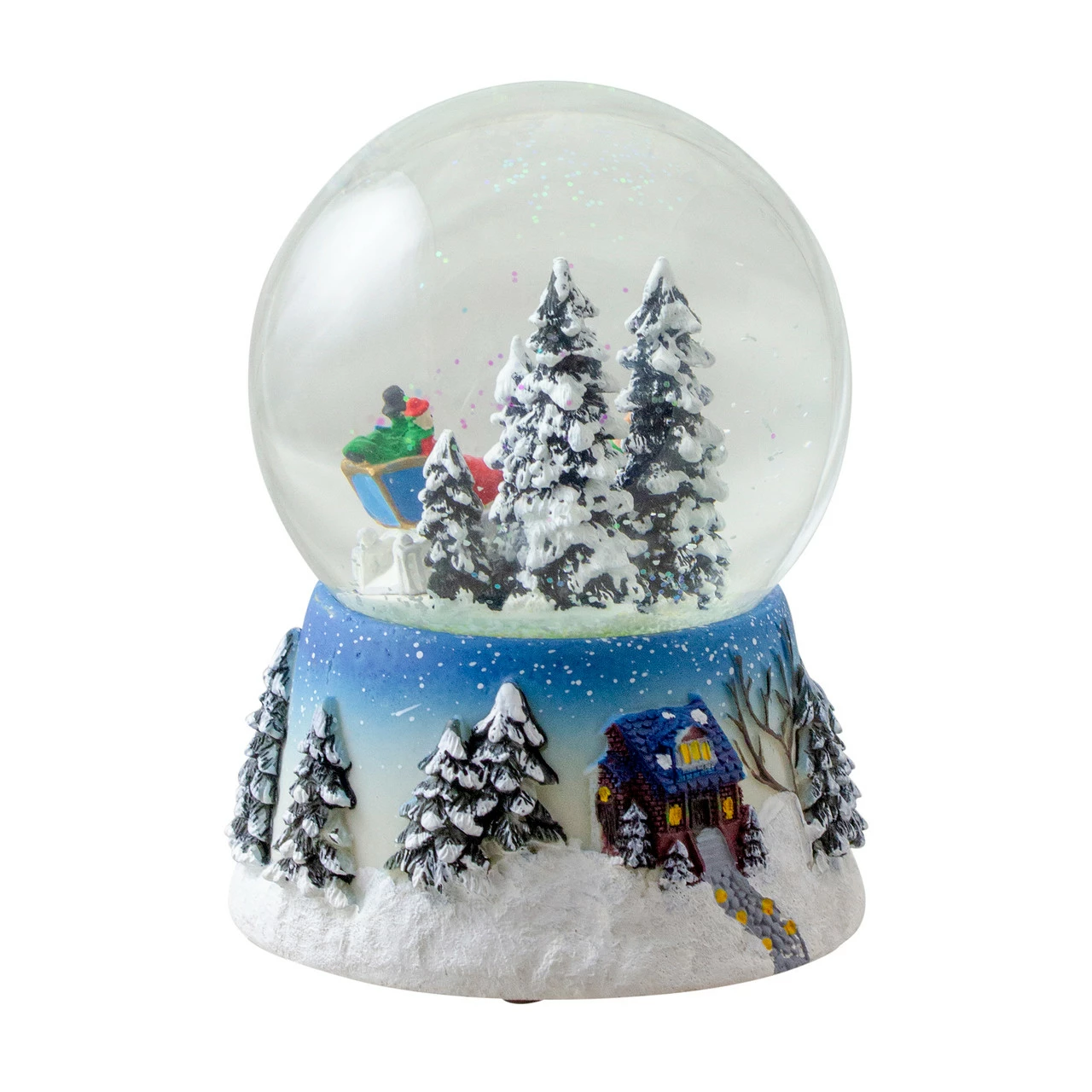 Northlight 5.75" Winter Forest Sleigh Ride Musical Christmas Snow Globe 3 Northlight 5.75" Winter Forest Sleigh Ride Musical Christmas Snow Globe - Image 3