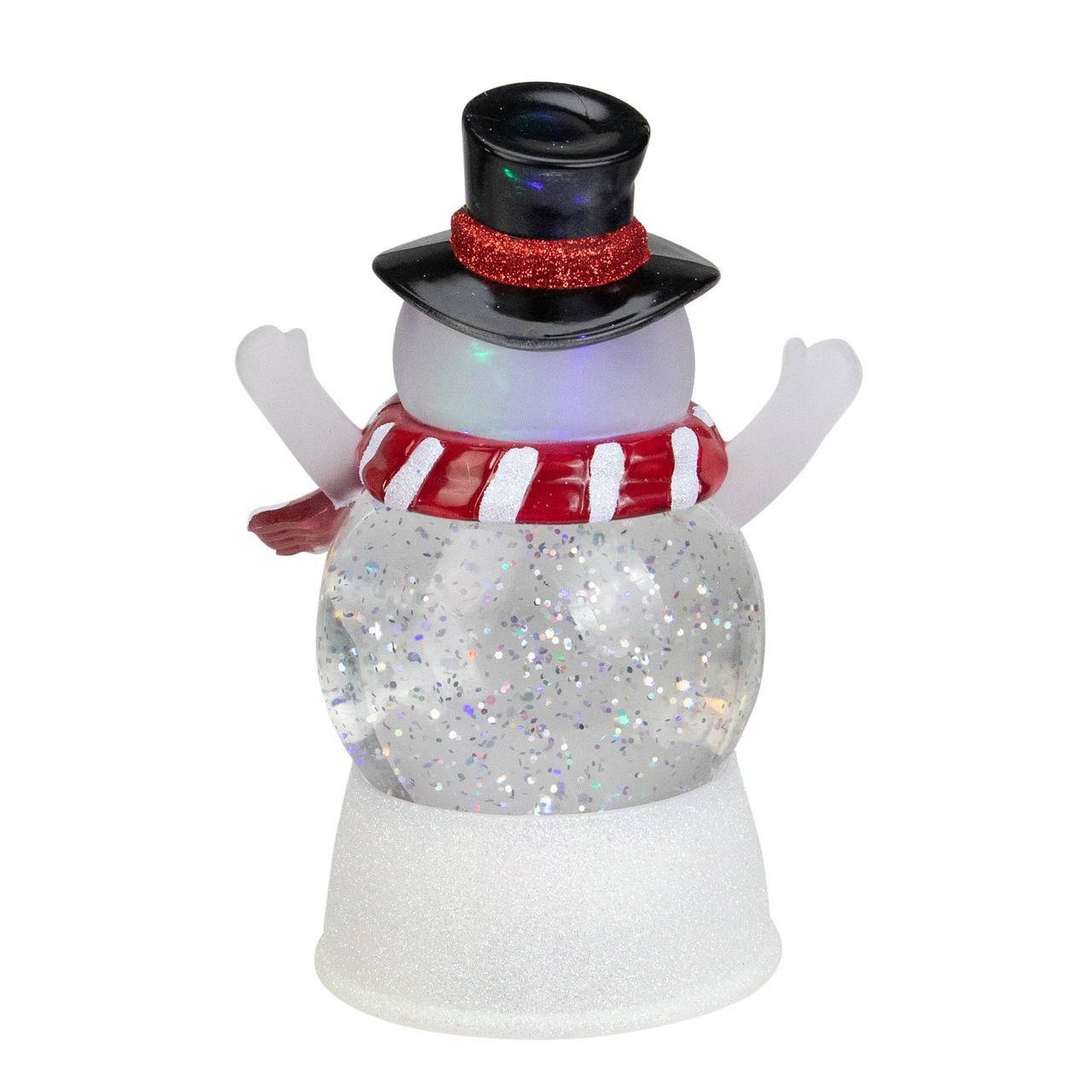 Northlight 5.75" LED Lighted Snowman With Holly And Berries Top Hat Christmas Snow Globe - Image 5