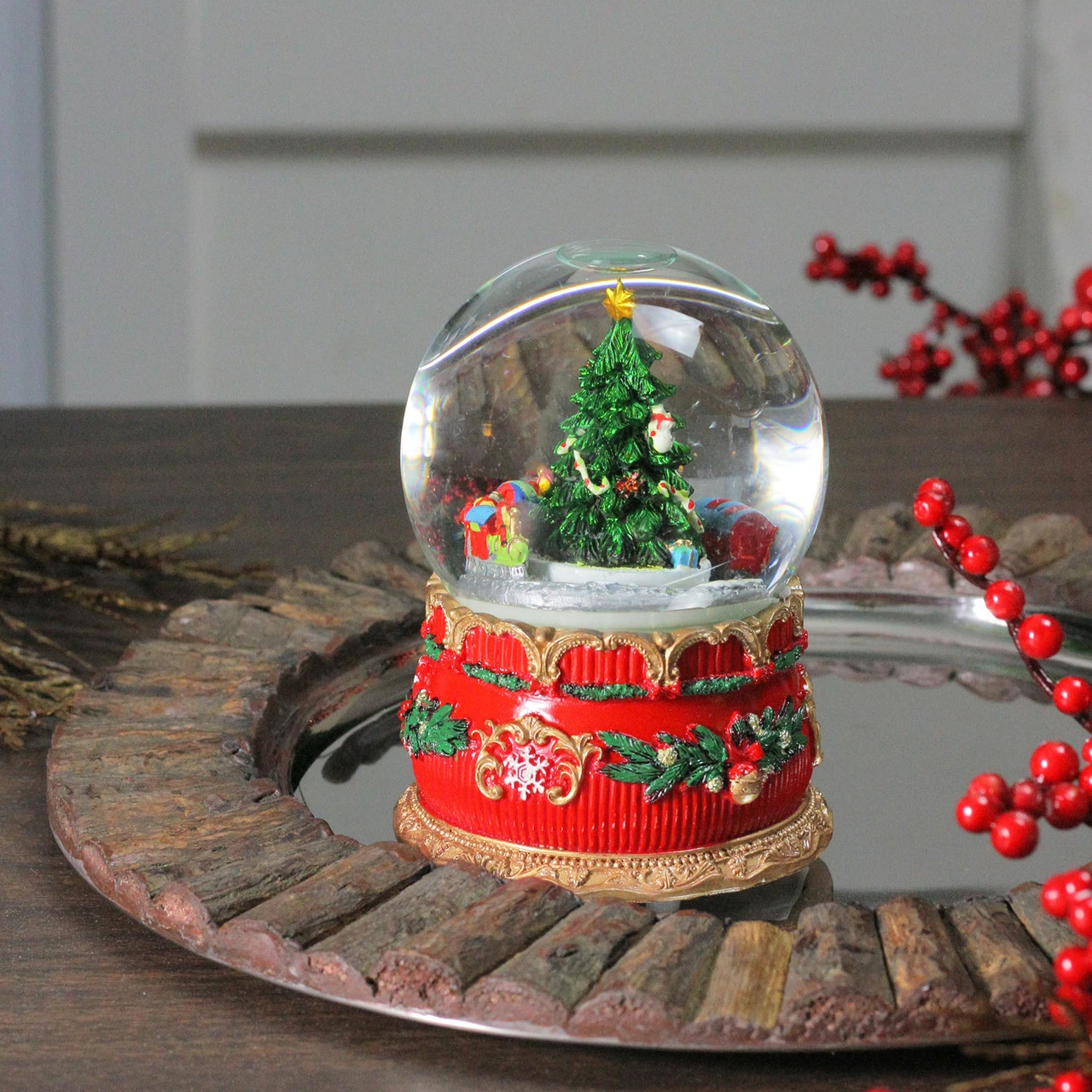 Northlight 5.5" Christmas Tree And Train Musical Snow Globe 3 Northlight 5.5" Christmas Tree And Train Musical Snow Globe - Image 3