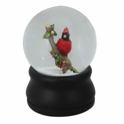 Northlight 5.75" Red Cardinal On Branch Musical Christmas Snow Globe