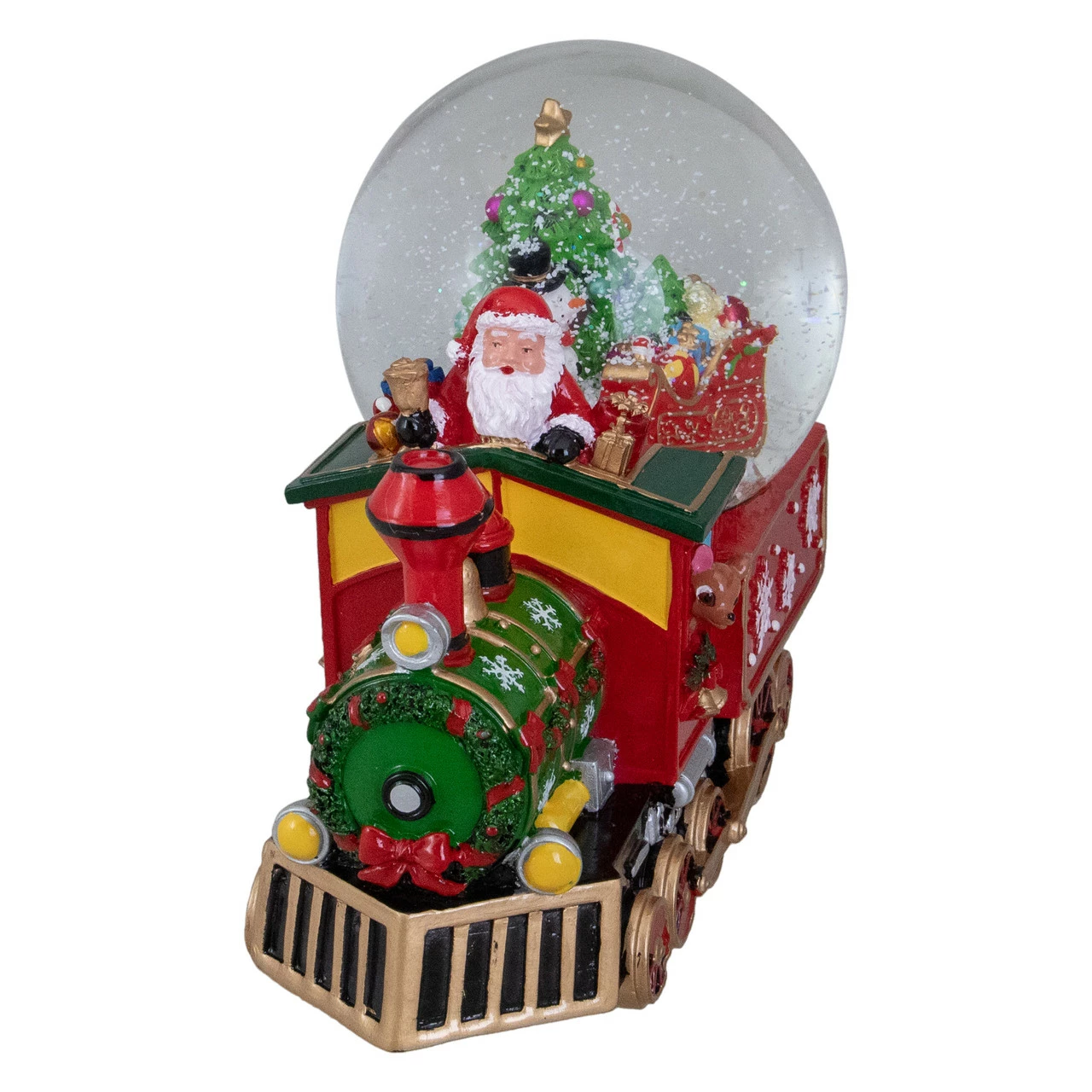 Northlight 8.5" Green And Red Christmas Train Snow Globe - Image 2