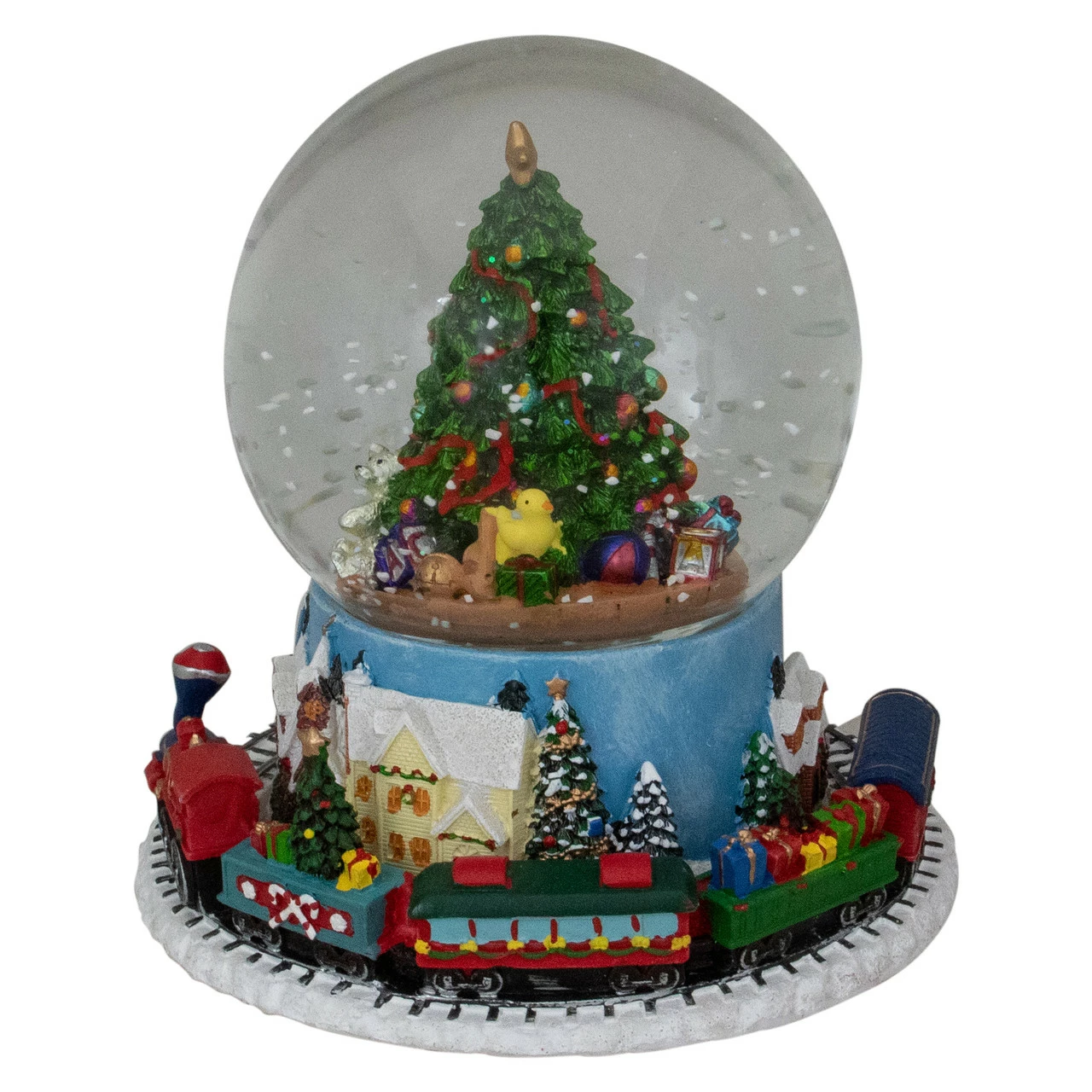 Northlight 7" Christmas Tree Village Train Musical Snow Globe - Image 2