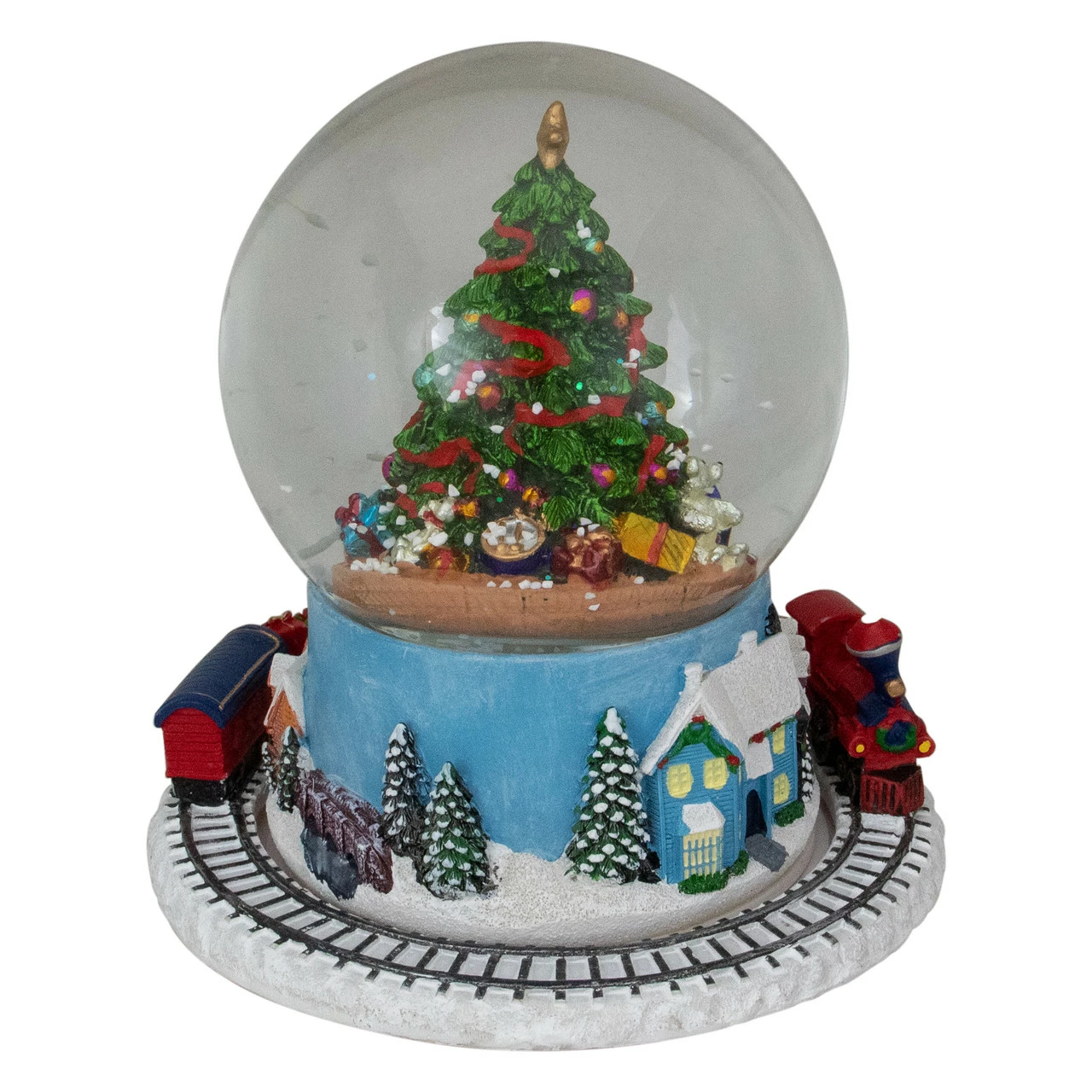 Northlight 7" Christmas Tree Village Train Musical Snow Globe - Image 4