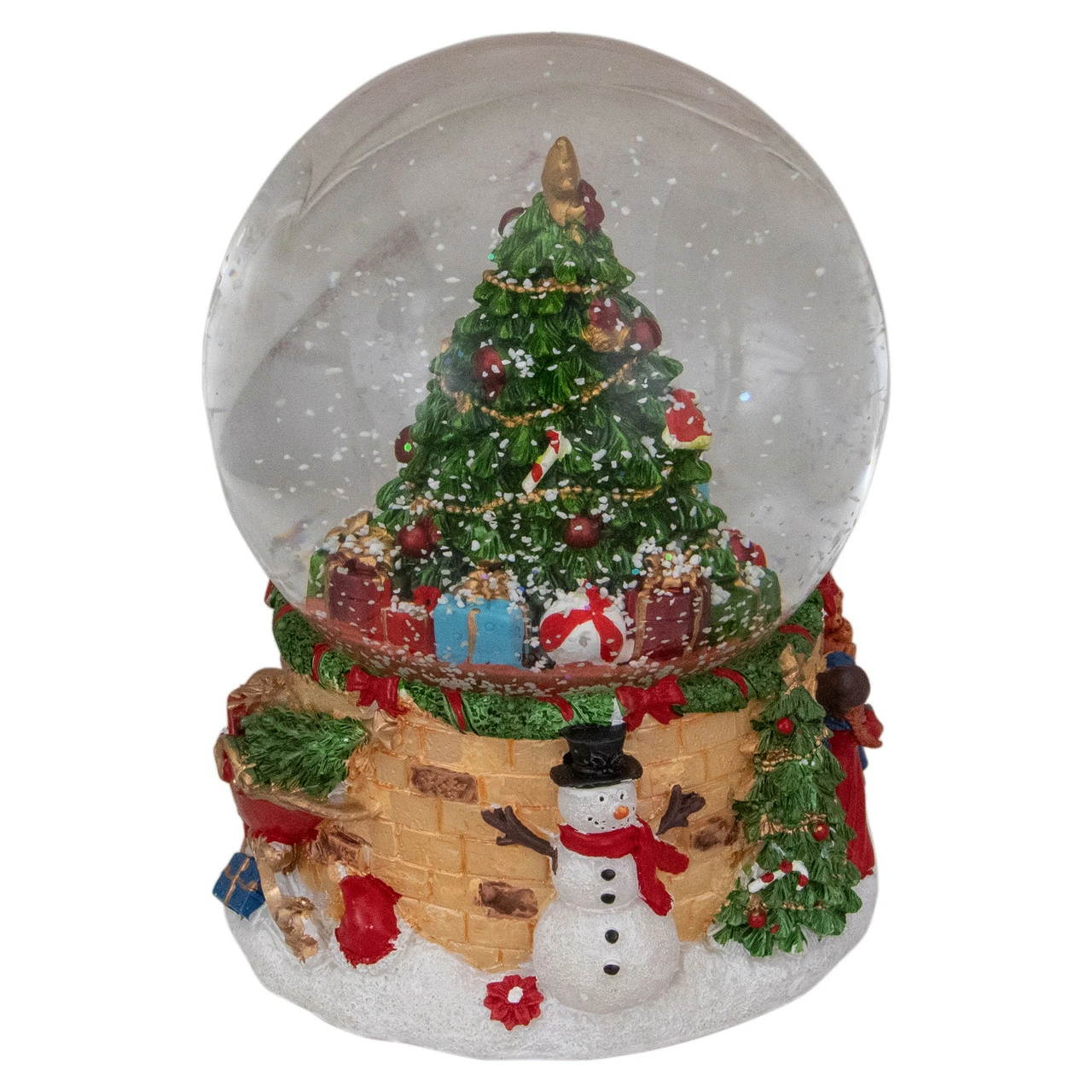 Northlight 5" Musical Santa Giving Gifts Christmas Tree Snow Globe - Image 3