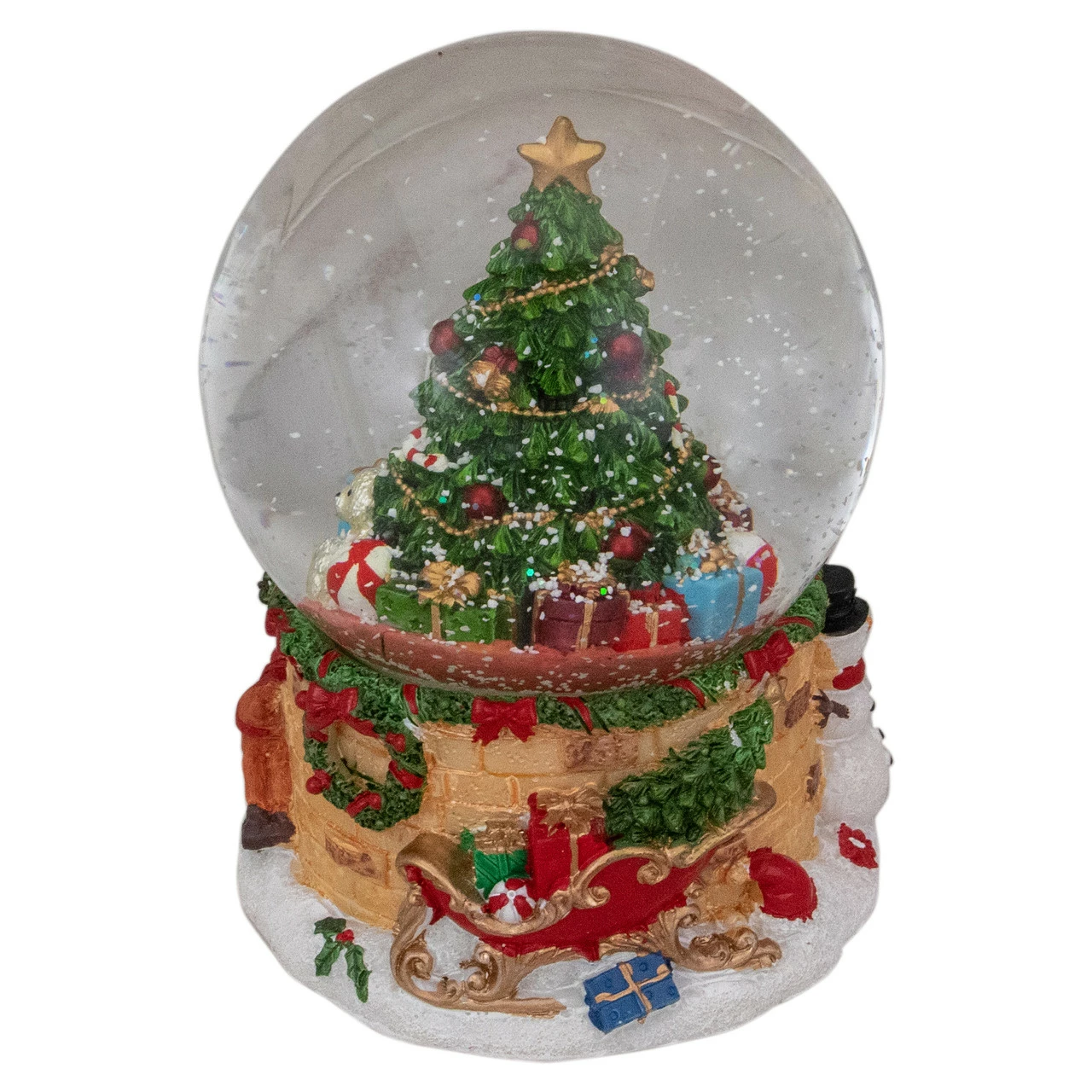 Northlight 5" Musical Santa Giving Gifts Christmas Tree Snow Globe - Image 4