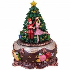 Northlight 6.25" Musical Nutcracker And Ballerina Christmas Decoration