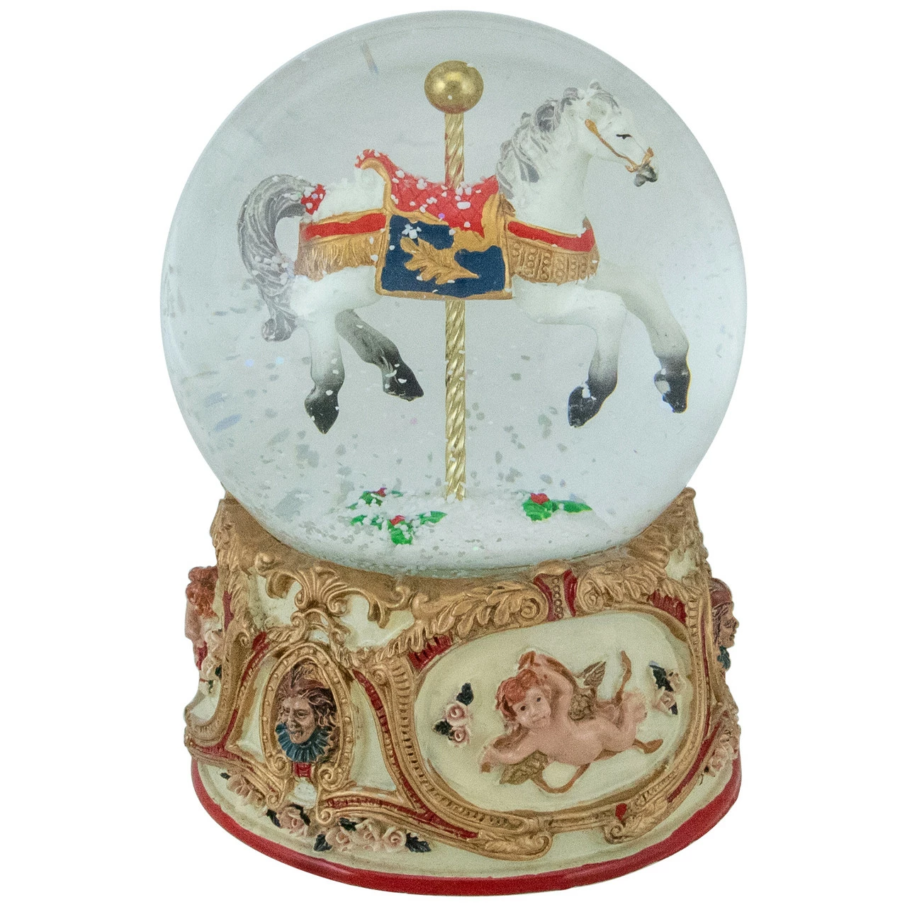 Northlight 5.5" Musical Carousel Horse Christmas Snow Globe 4 Northlight 5.5" Musical Carousel Horse Christmas Snow Globe - Image 4