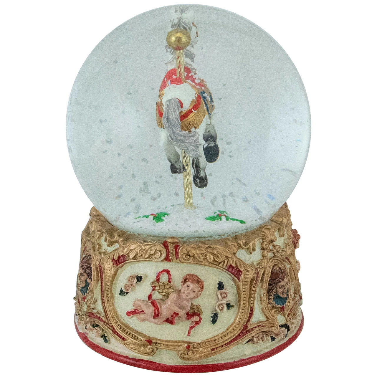 Northlight 5.5" Musical Carousel Horse Christmas Snow Globe 5 Northlight 5.5" Musical Carousel Horse Christmas Snow Globe - Image 5