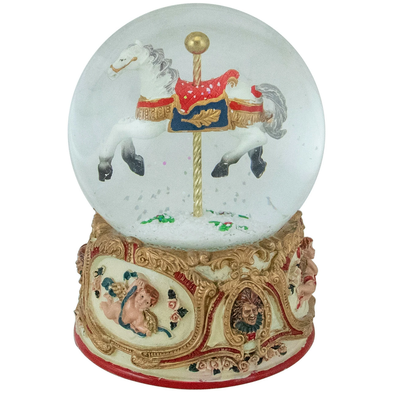 Northlight 5.5" Musical Carousel Horse Christmas Snow Globe 1 Northlight 5.5" Musical Carousel Horse Christmas Snow Globe