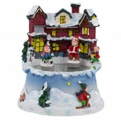 Northlight 5.25" Animated Village Ice Skating Pond Christmas Music Box