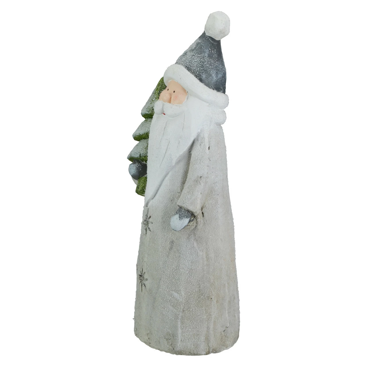 Northlight 19" LED Lighted Ceramic Santa With Tree Christmas Figure - Image 5