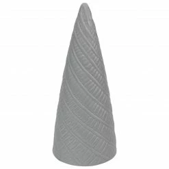 Northlight 7" Gray Ceramic Cone Tree Christmas Table Top Decoration