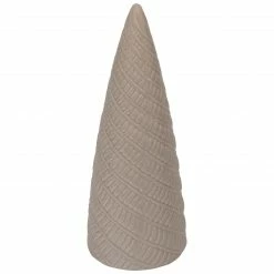 Northlight 10" Beige Ceramic Cone Christmas Tree Tabletop Decor