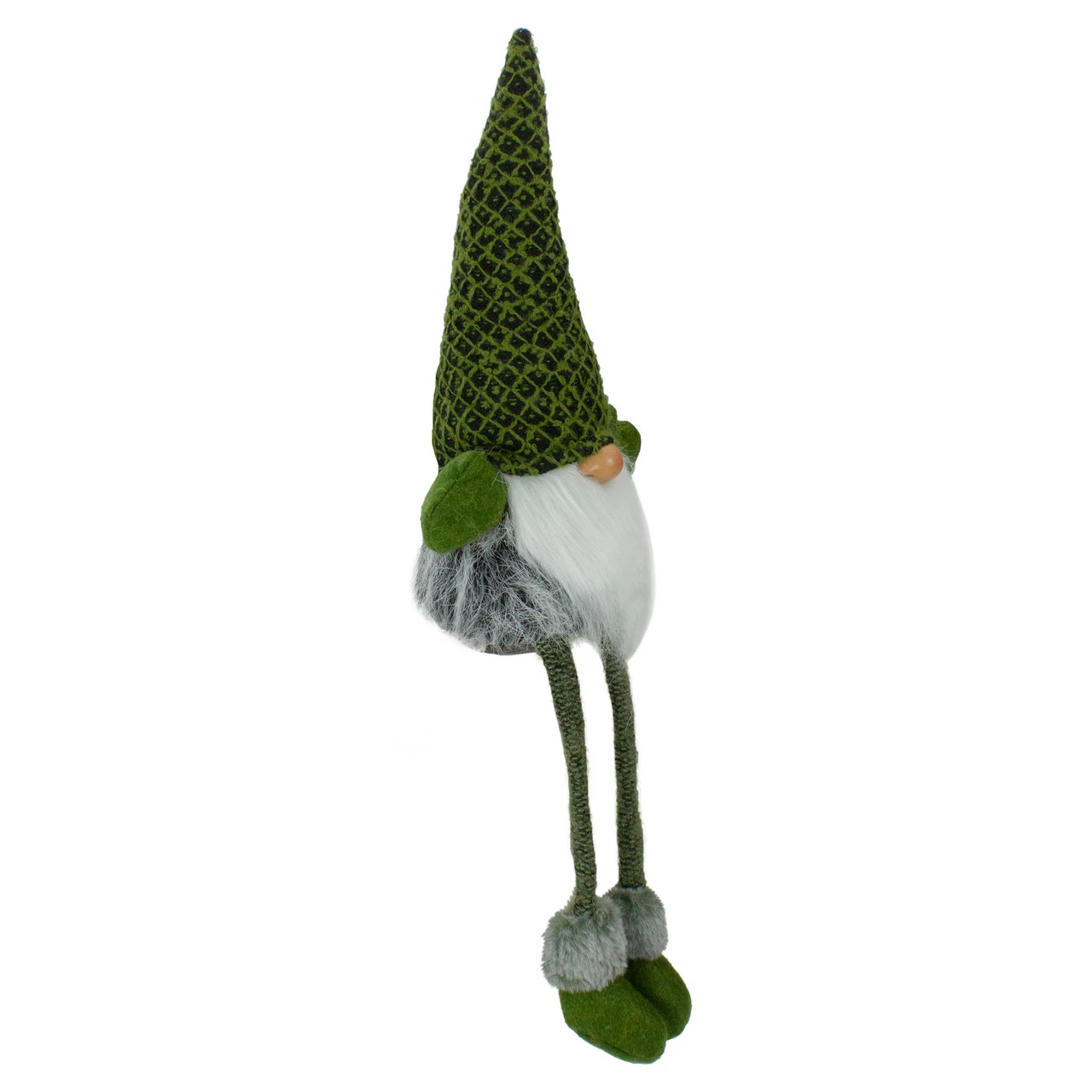 Northlight 21" Black And Dark Green Sitting Boy Gnome With A White Beard Christmas Tabletop Decoration 2 Northlight 21" Black And Dark Green Sitting Boy Gnome With A White Beard Christmas Tabletop Decoration - Image 2