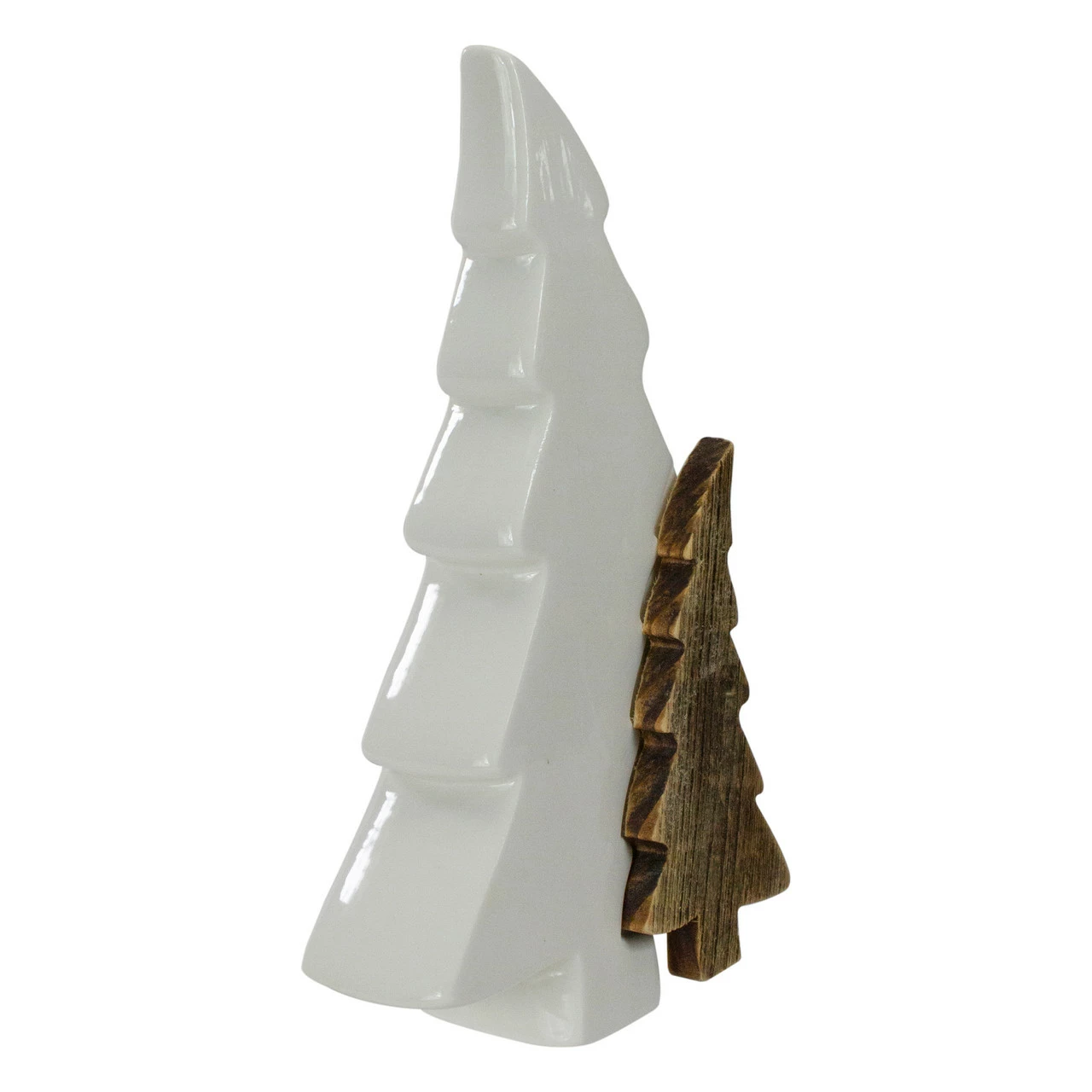Northlight 8.5" Ceramic And Wood Trees Christmas Decoration - Image 3