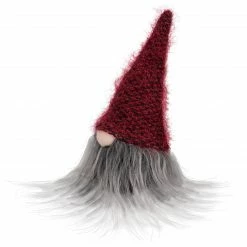 Alternative view of Northlight 5.5" Burgundy Knit Gnome Christmas Figure