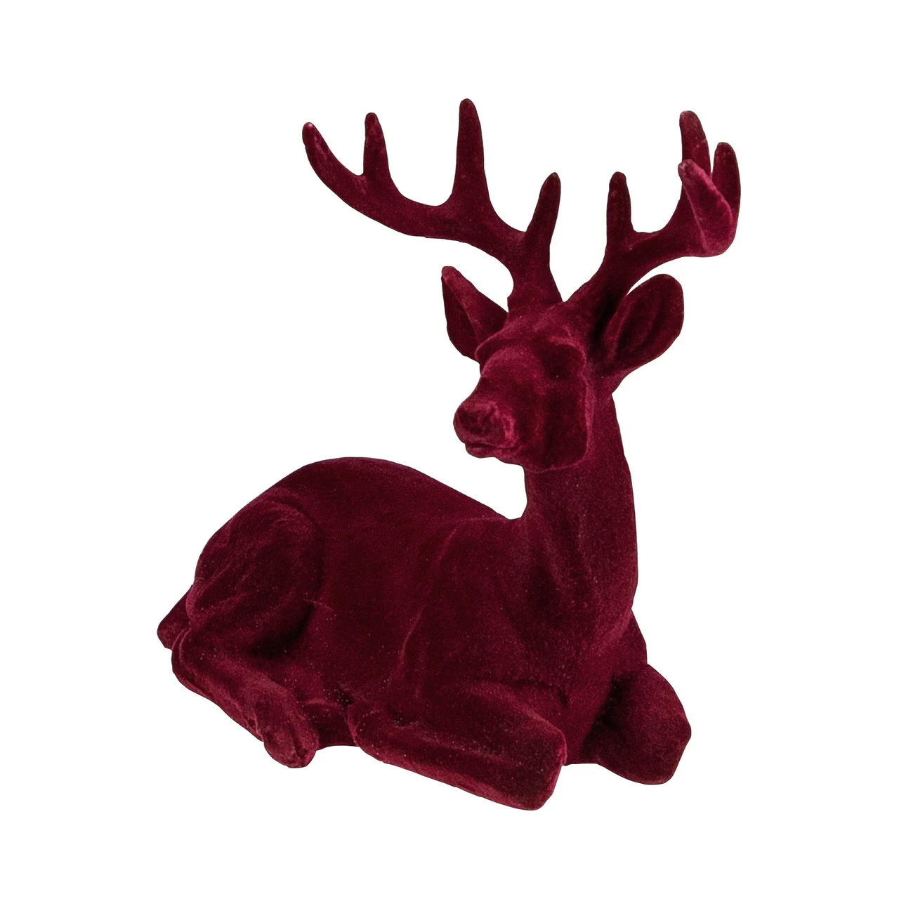 Northlight Set Of 2 Burgundy Sitting Reindeer Christmas Figures 7" - Image 2