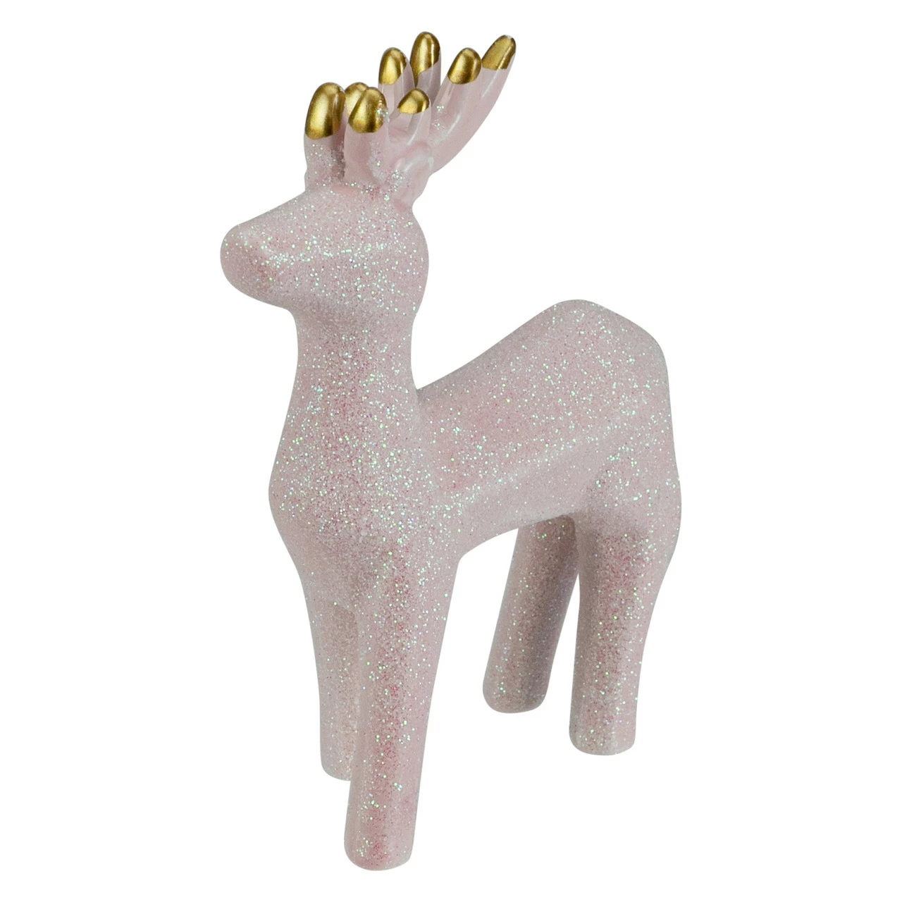 Northlight 6" Glittery Pink Ceramic Reindeer Christmas Figure - Image 3