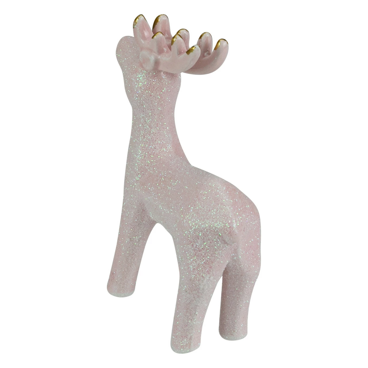 Northlight 6" Glittery Pink Ceramic Reindeer Christmas Figure - Image 4